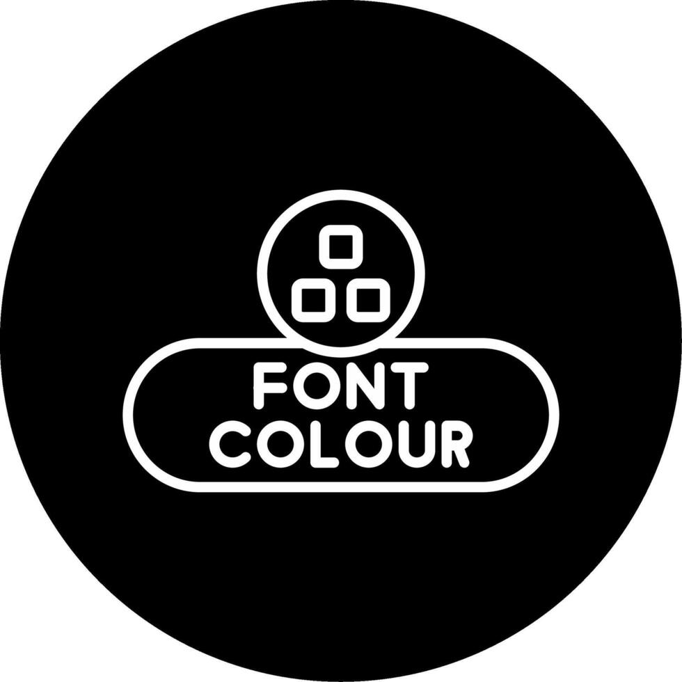 Change Font Color Button Line Circle Inverted vector