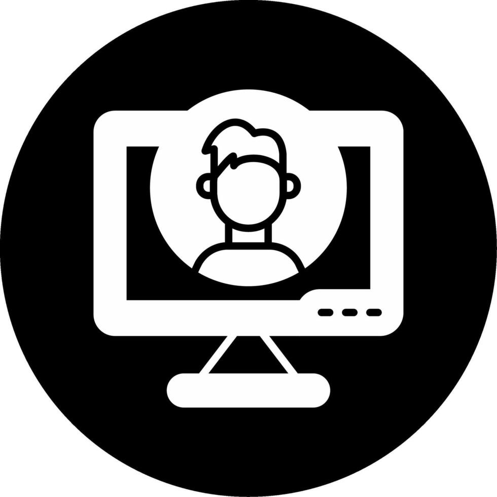 Freelance Professional Profile Glyph Circle Inverted vector