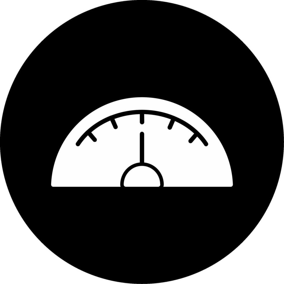 Digital Car Dashboard Display Glyph Circle Inverted vector