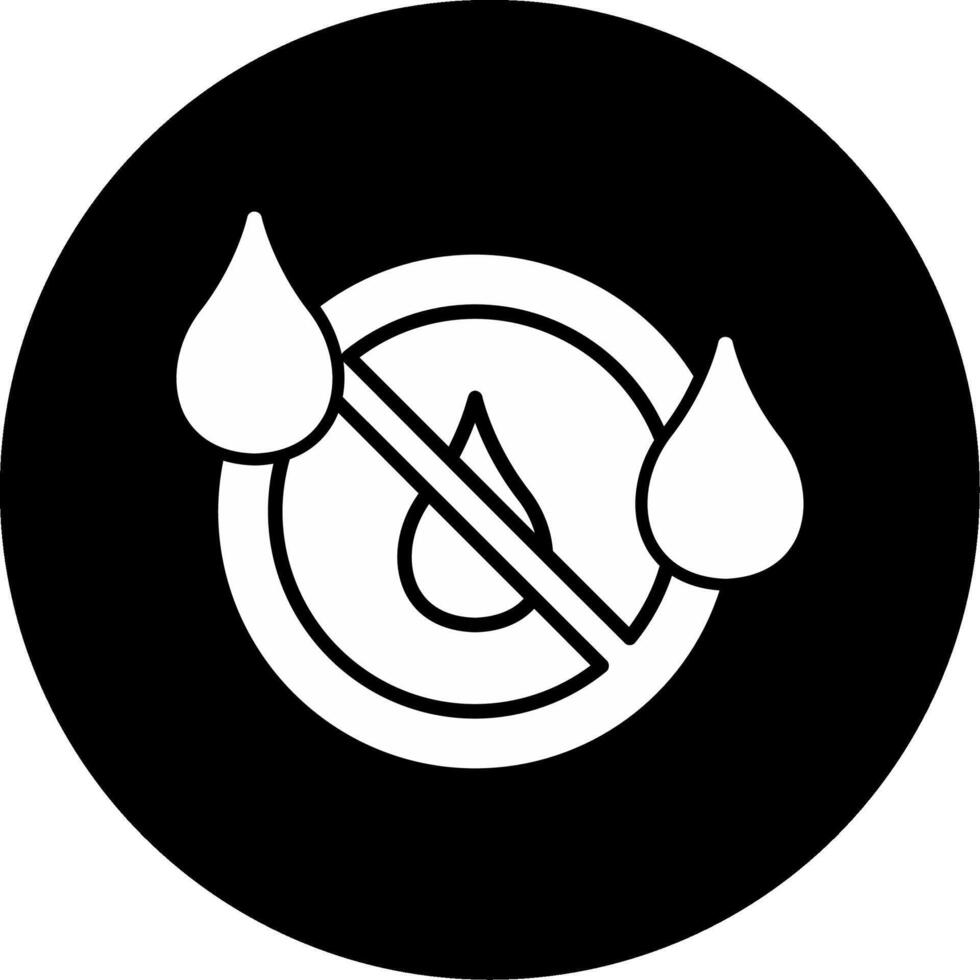 Urban Water Shortage Crisis Glyph Circle Inverted vector