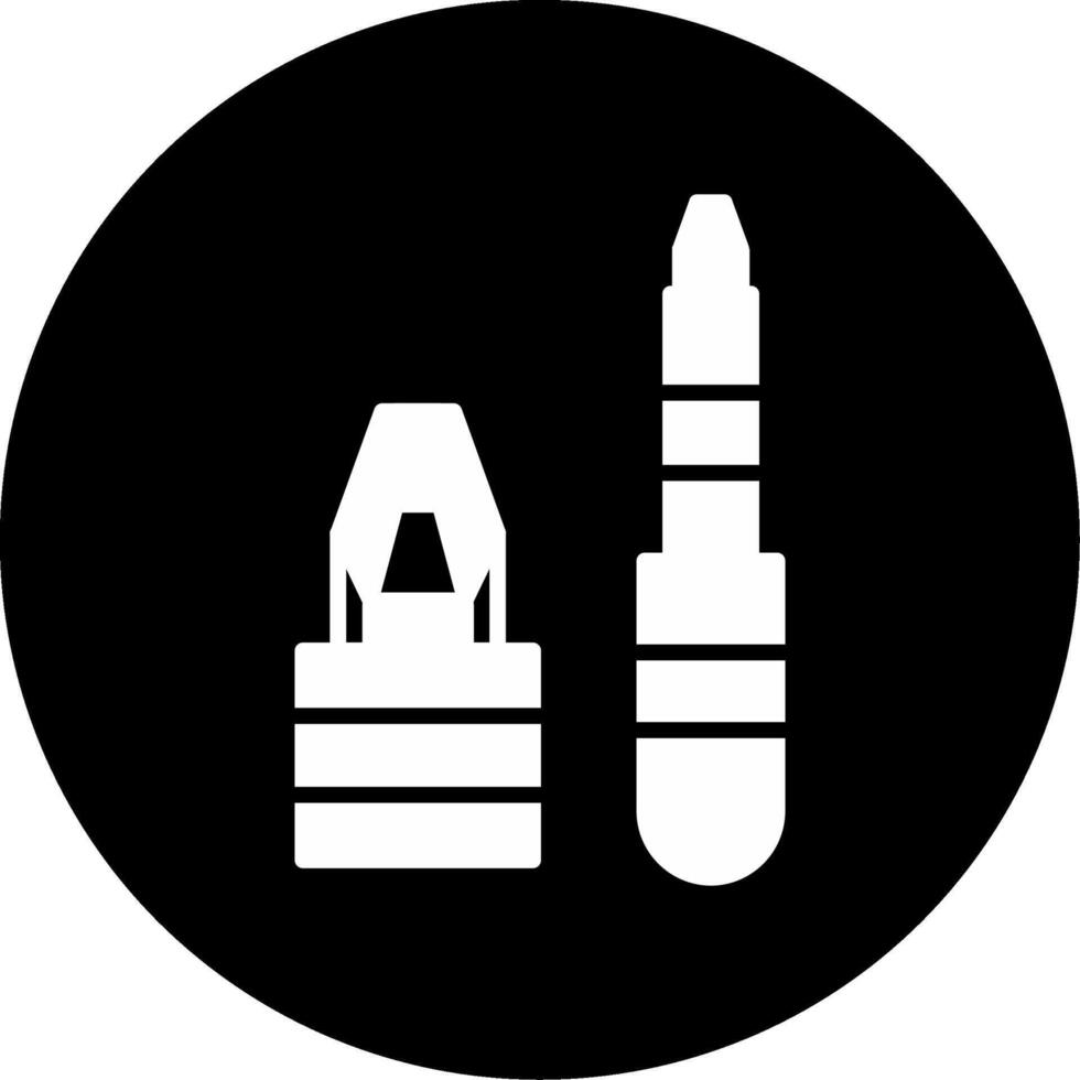Crosshead Phillips Screwdriver Glyph Circle Inverted vector