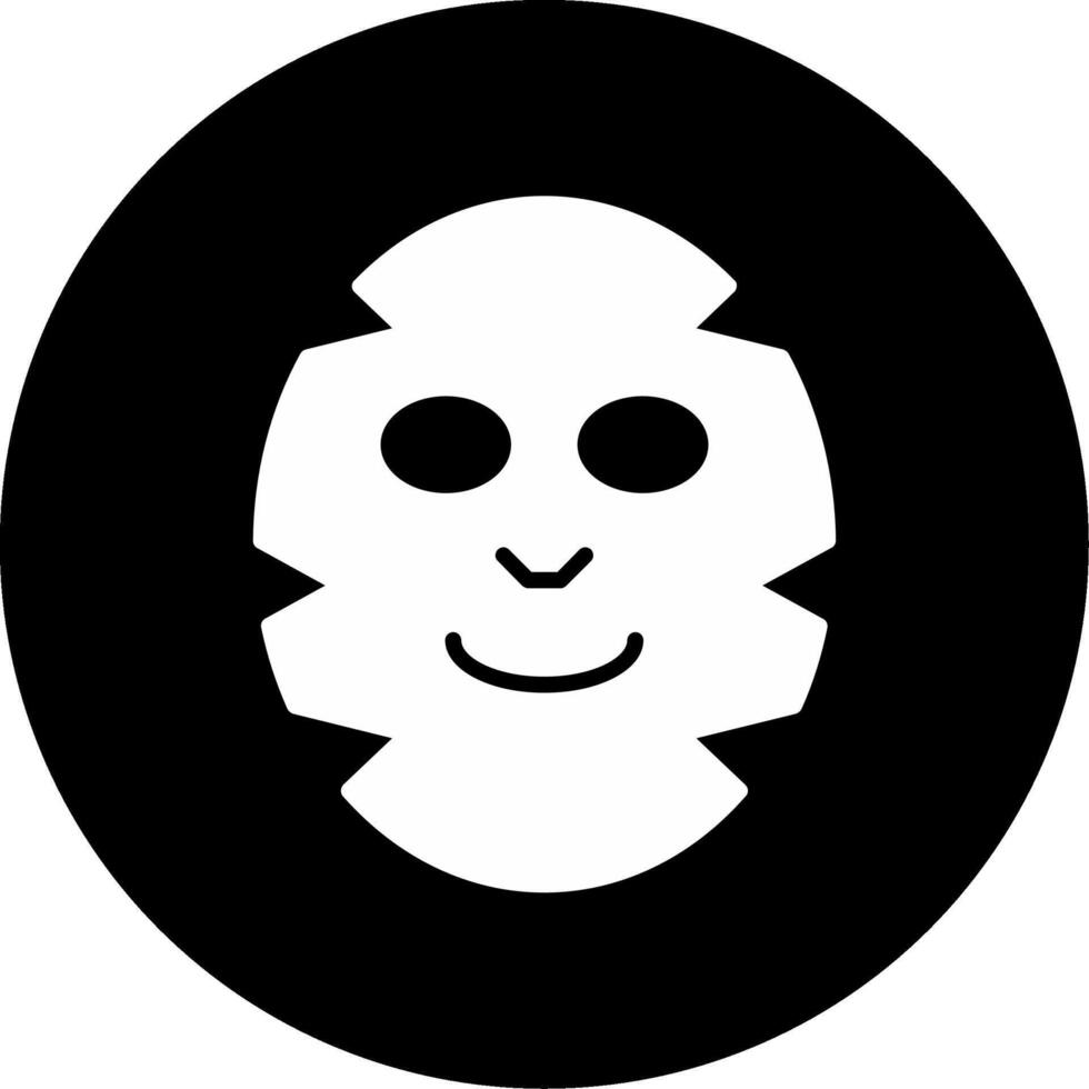 Deep Cleansing Face Mask Glyph Circle Inverted vector