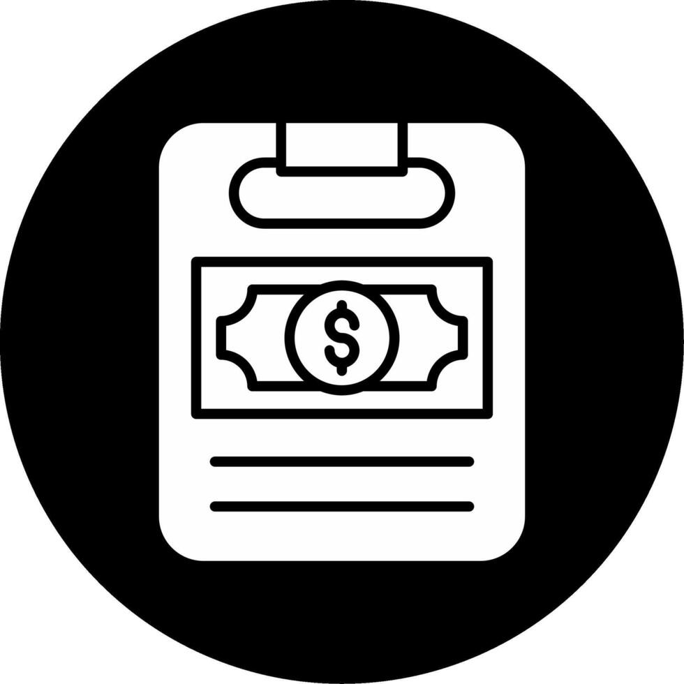 Loan Monthly Payment Schedule Glyph Circle Inverted vector
