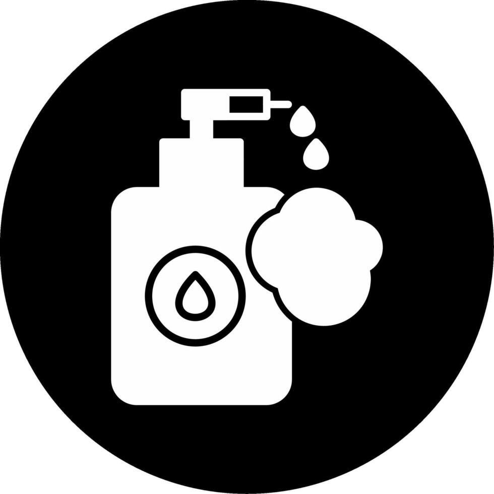 Gentle Liquid Hand Soap Glyph Circle Inverted vector