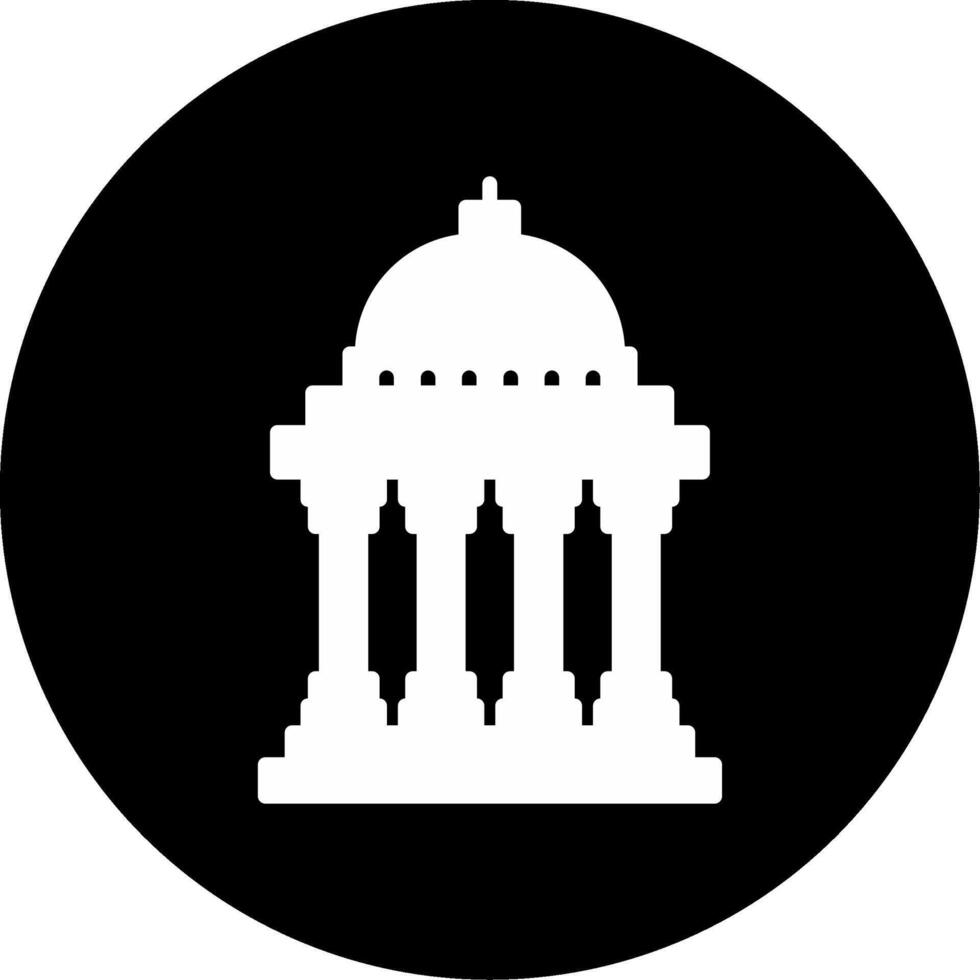Political Instability Impact Assessment Glyph Circle Inverted vector