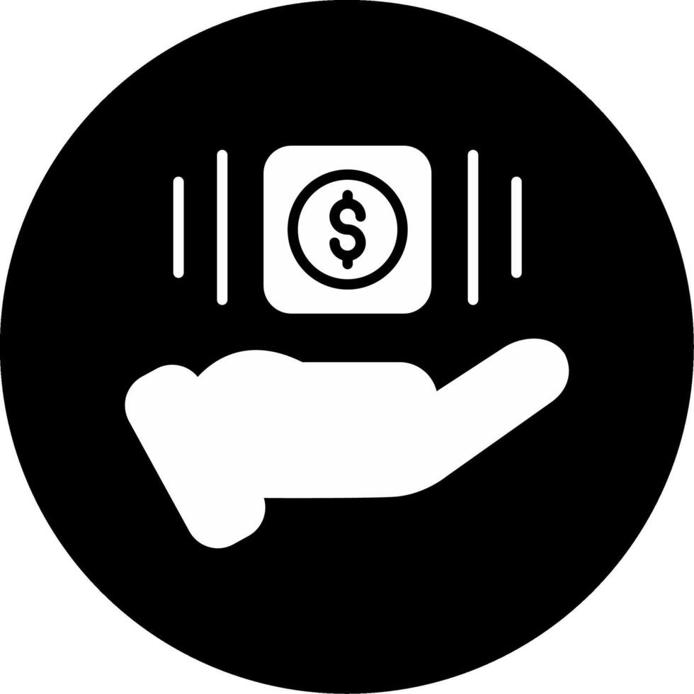 Short Term Payday Loan Icon Glyph Circle Inverted vector