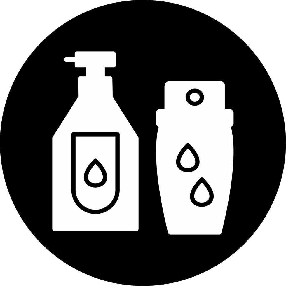 Repairing Hair Conditioner Glyph Circle Inverted vector