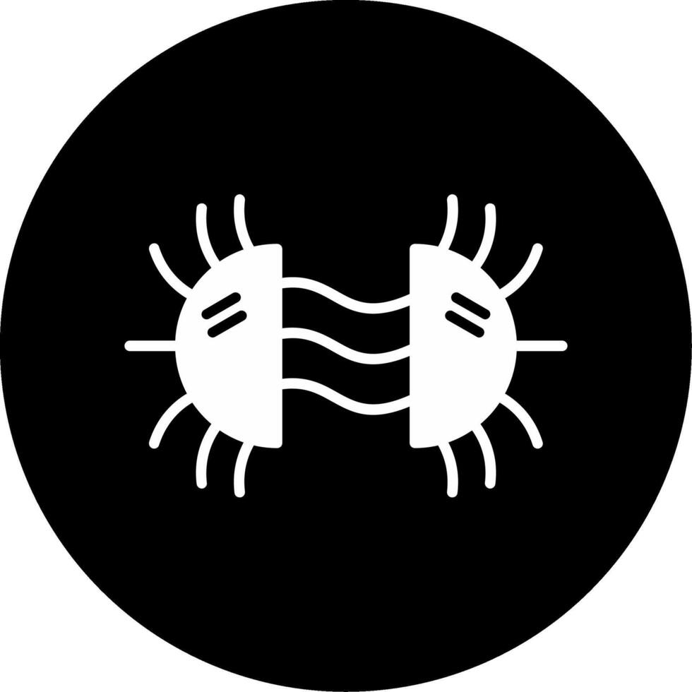 Neisseria gonorrhoeae STD Bacterium Glyph Circle Inverted vector