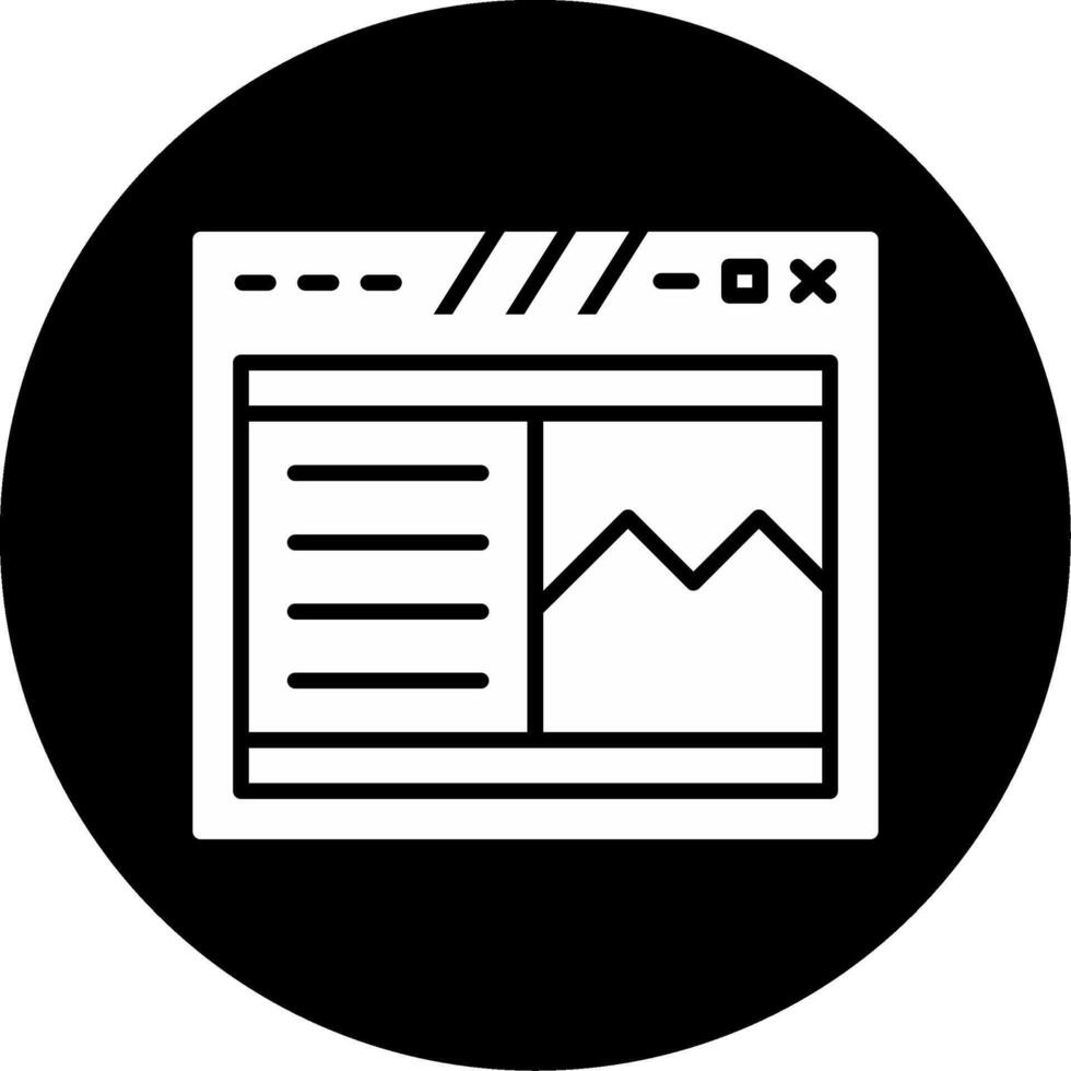 Sticky Page Header Section Glyph Circle Inverted vector