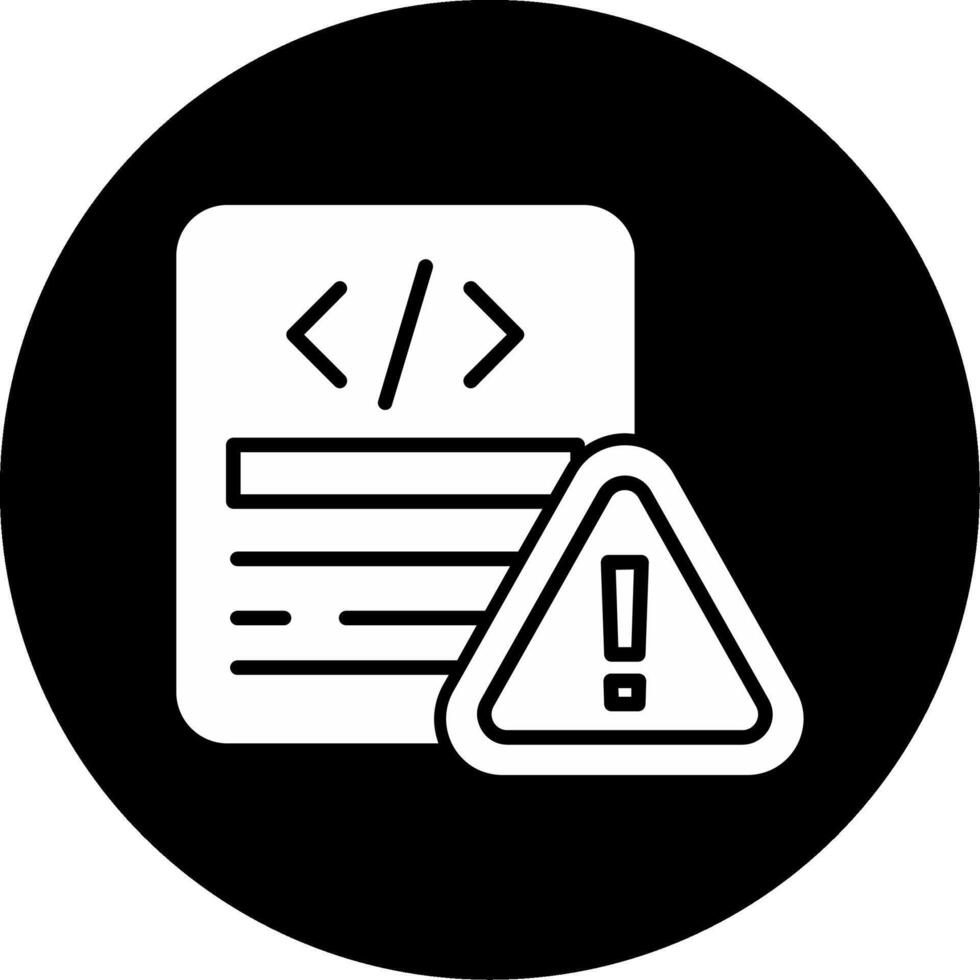 JavaScript Execution Error Glyph Circle Inverted vector