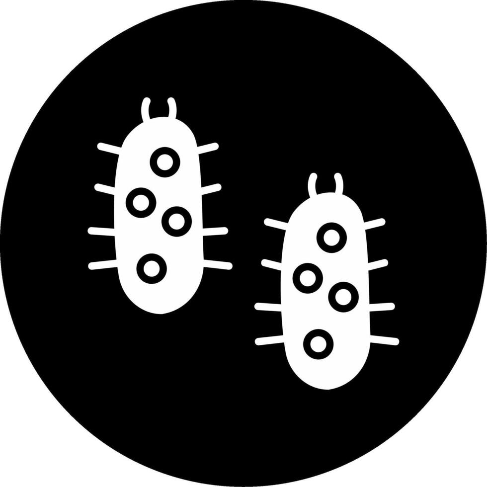 pestis Plague Bacteria Glyph Circle Inverted vector