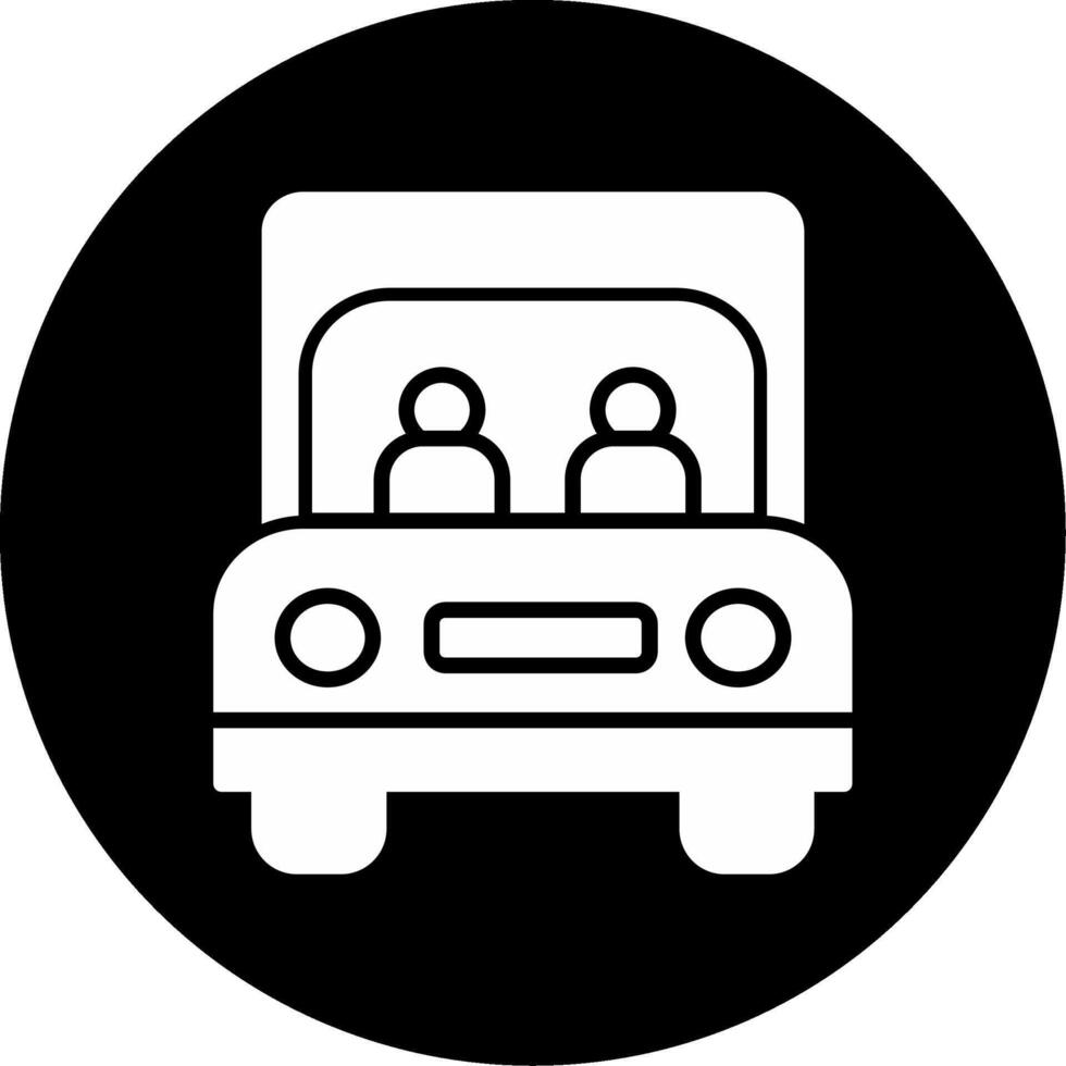 Carpool Lane Entry Symbol Glyph Circle Inverted vector