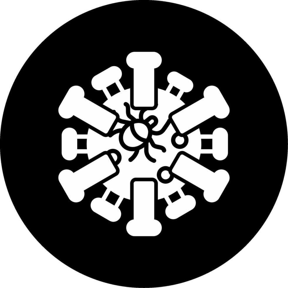 Rickettsia rickettsii Rocky Mountain Spotted Fever Bacteria Glyph Circle Inverted vector