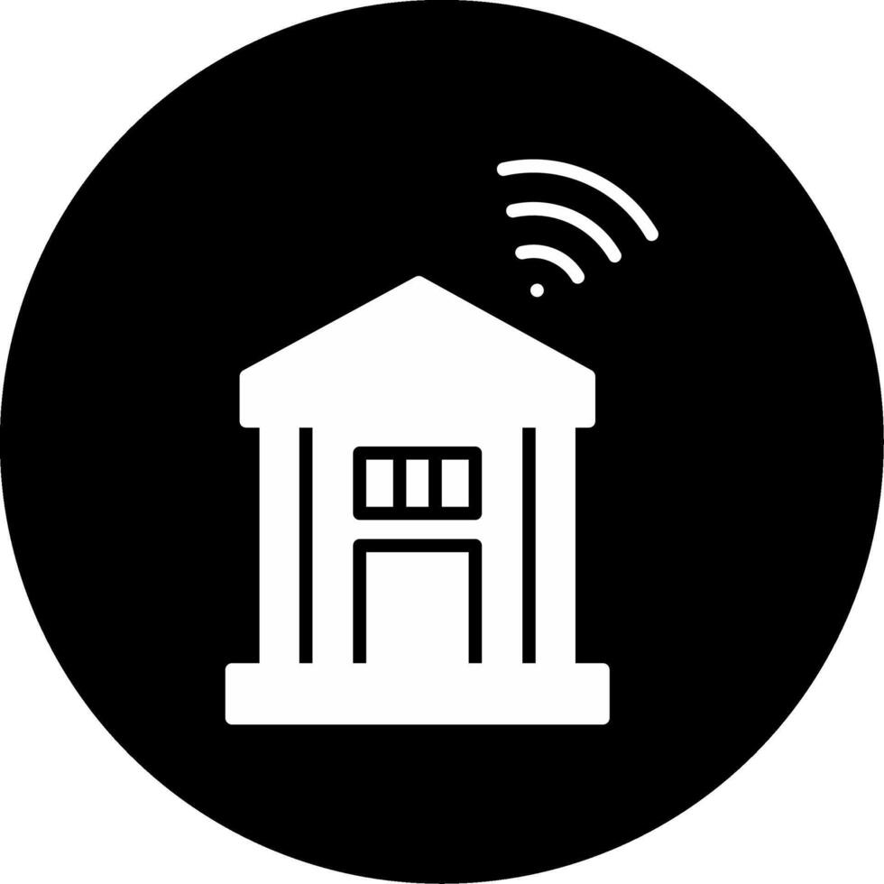 Strong Wi Fi Signal Icon Glyph Circle Inverted vector