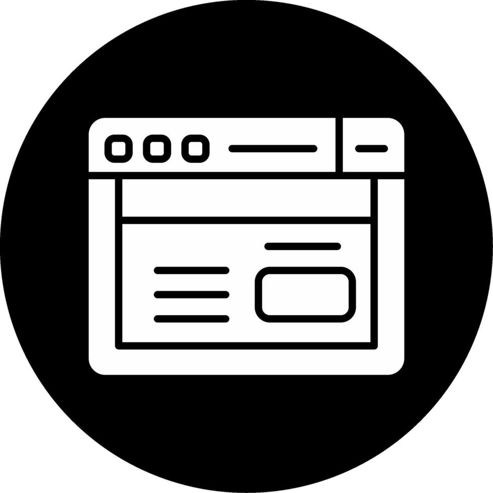 Frontend Development Workspace Glyph Circle Inverted vector