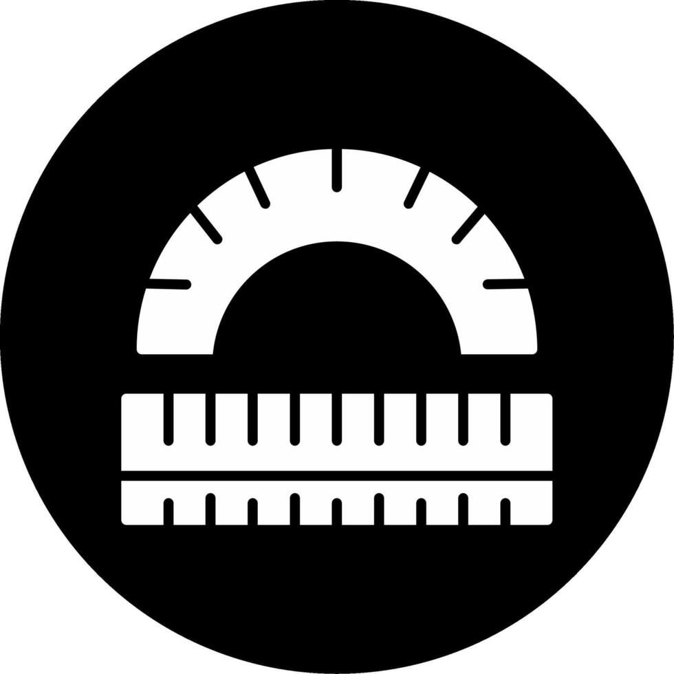 Transparent Math Protractor Glyph Circle Inverted vector