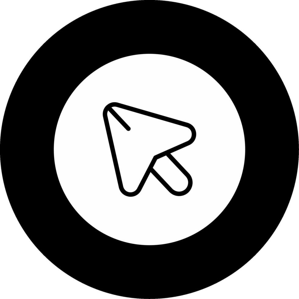 Highlight Chosen Area Glyph Circle Inverted vector