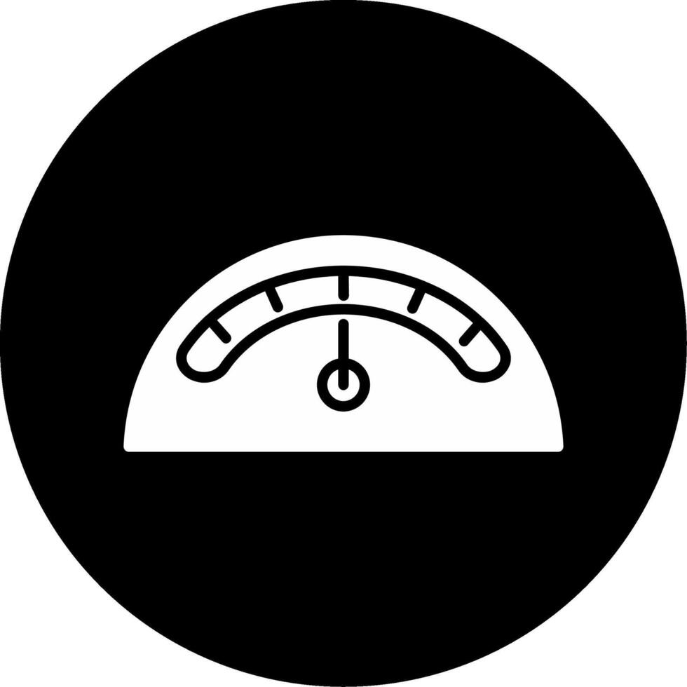 Engine Tachometer Gauge Glyph Circle Inverted vector