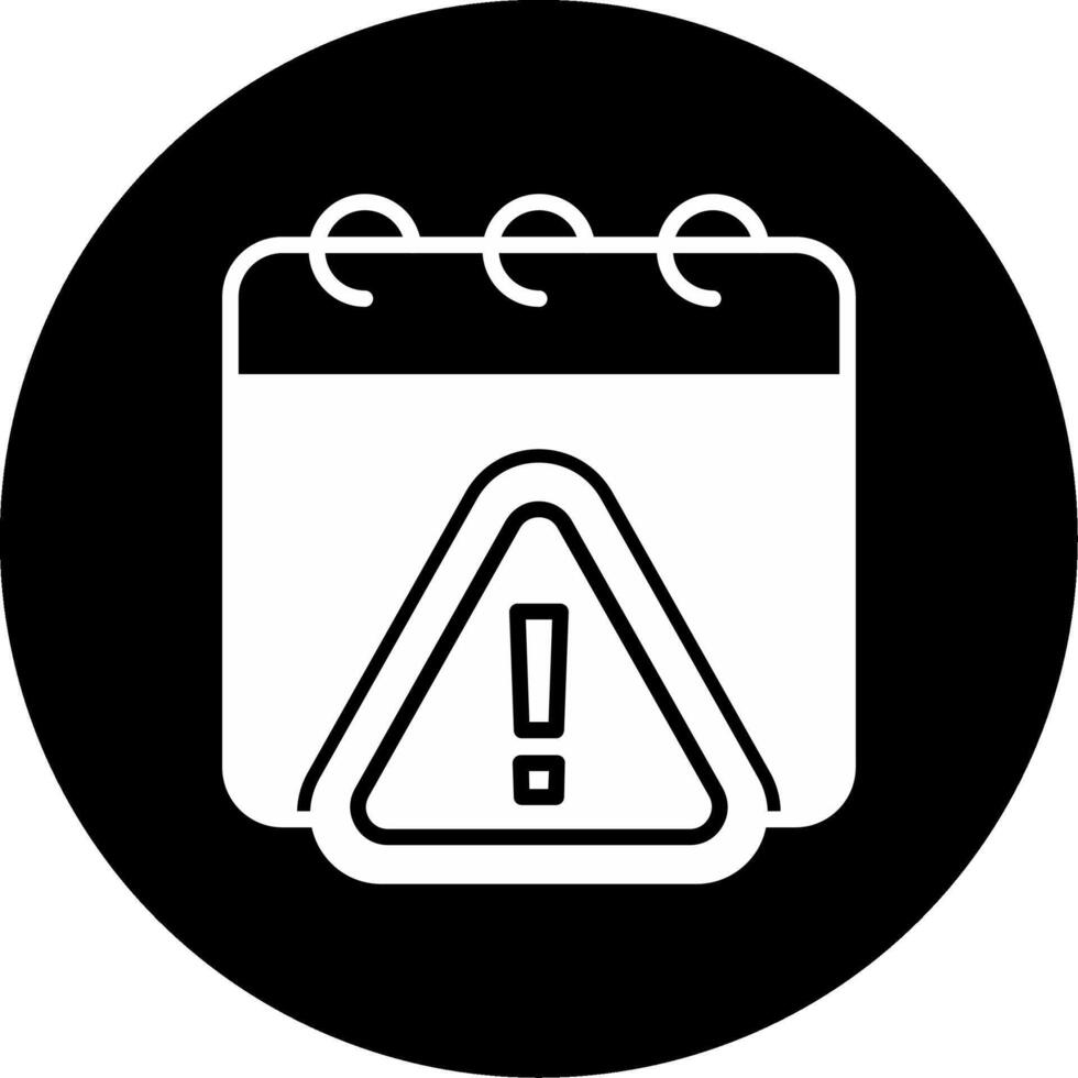 Session Expired Notification Glyph Circle Inverted vector