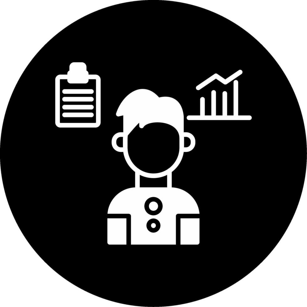 Verified Freelance Skill Set Glyph Circle Inverted vector
