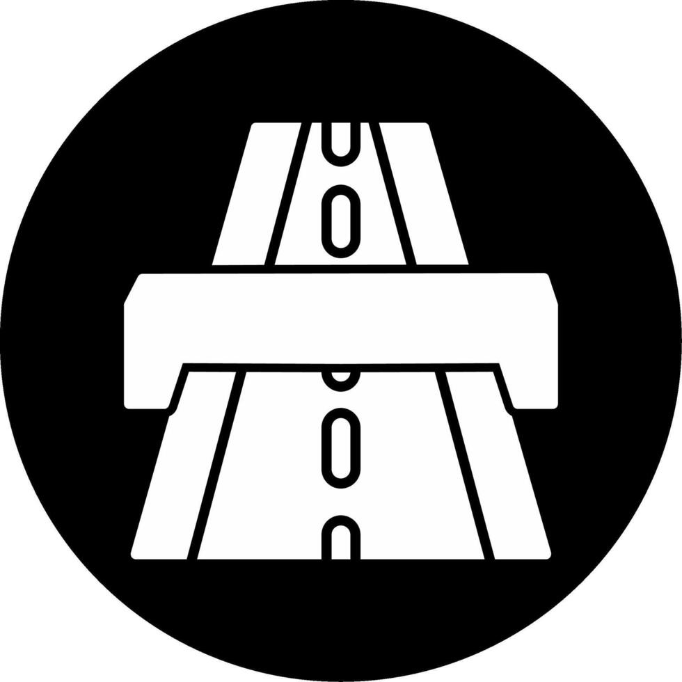 Off Ramp Exit Indicator Glyph Circle Inverted vector