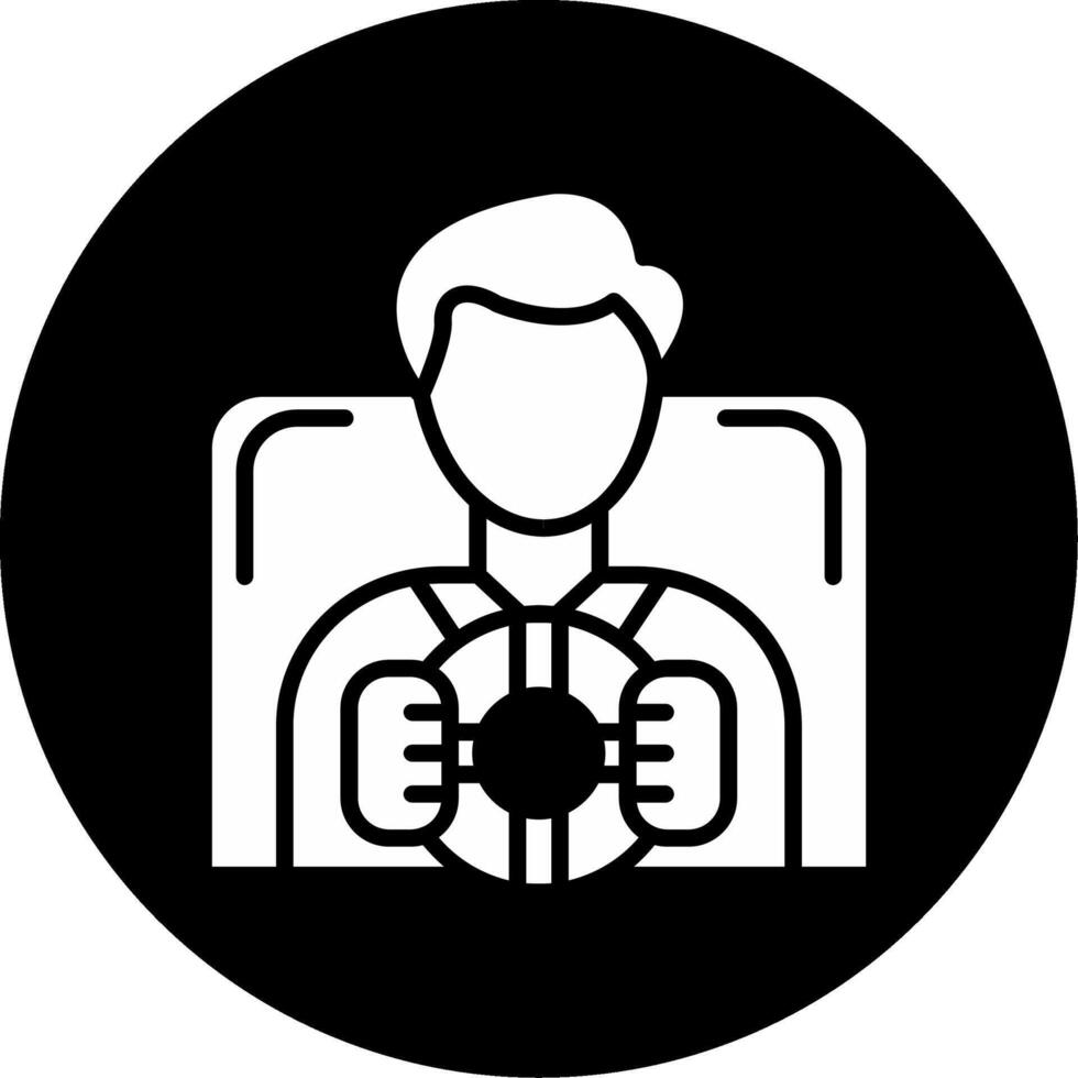 Driving Test Evaluation Icon Glyph Circle Inverted vector
