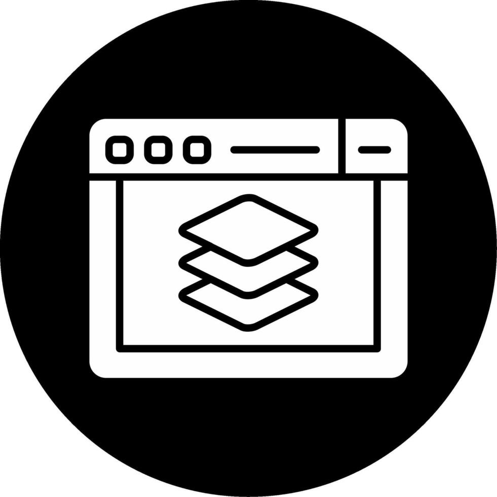 Full Stack Dev Toolbox Glyph Circle Inverted vector