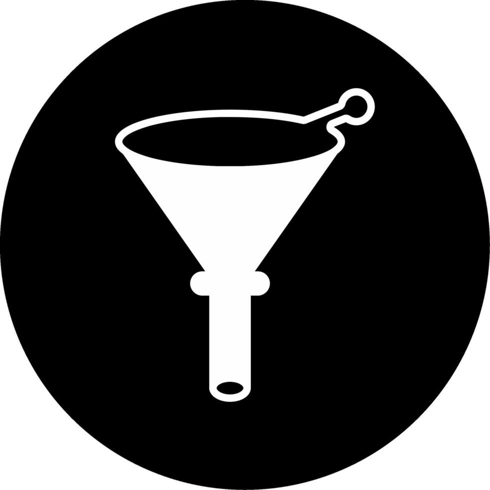 Wide Mouth Funnel Glyph Circle Inverted vector