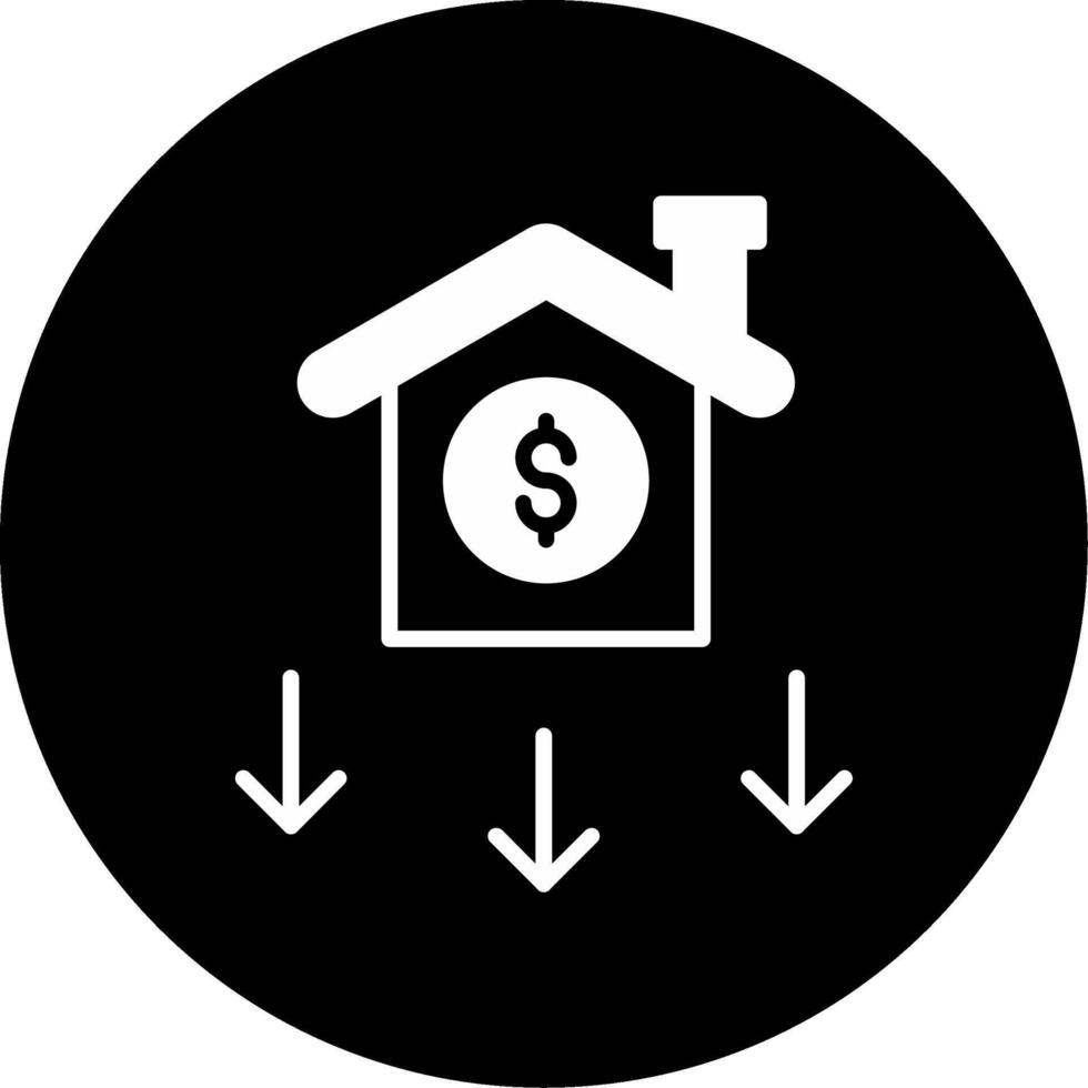Loan Repayment TimeGlyph Glyph Circle Inverted vector