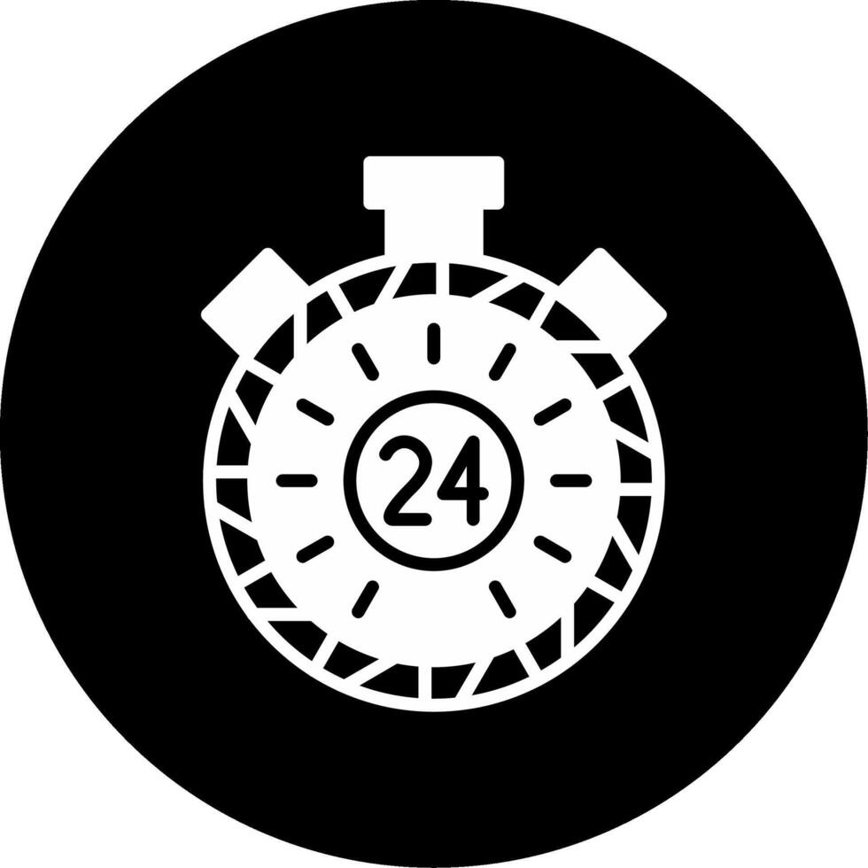 24 Hour Flash Sale Glyph Circle Inverted vector