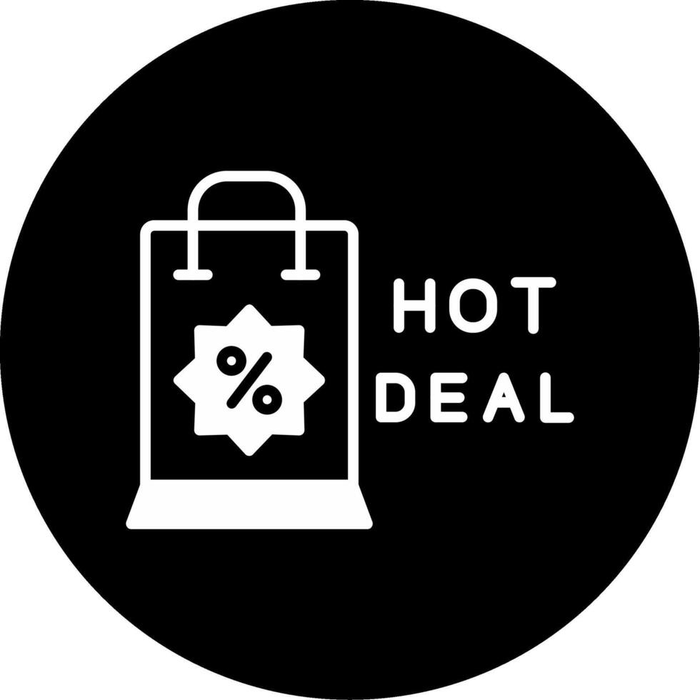 Black Friday Exclusive Deal Glyph Circle Inverted vector