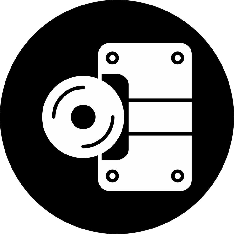 Physical Game Disc Media Glyph Circle Inverted vector