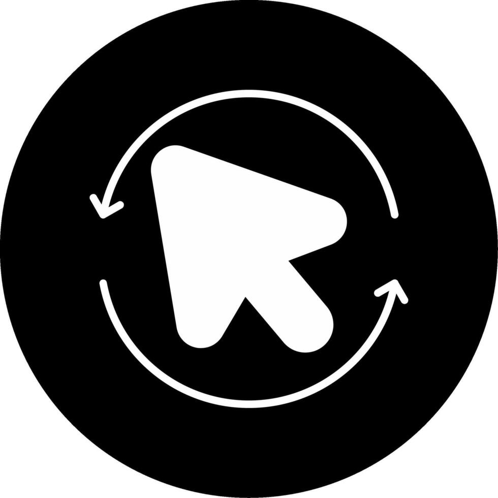 Refresh Web Page Glyph Circle Inverted vector