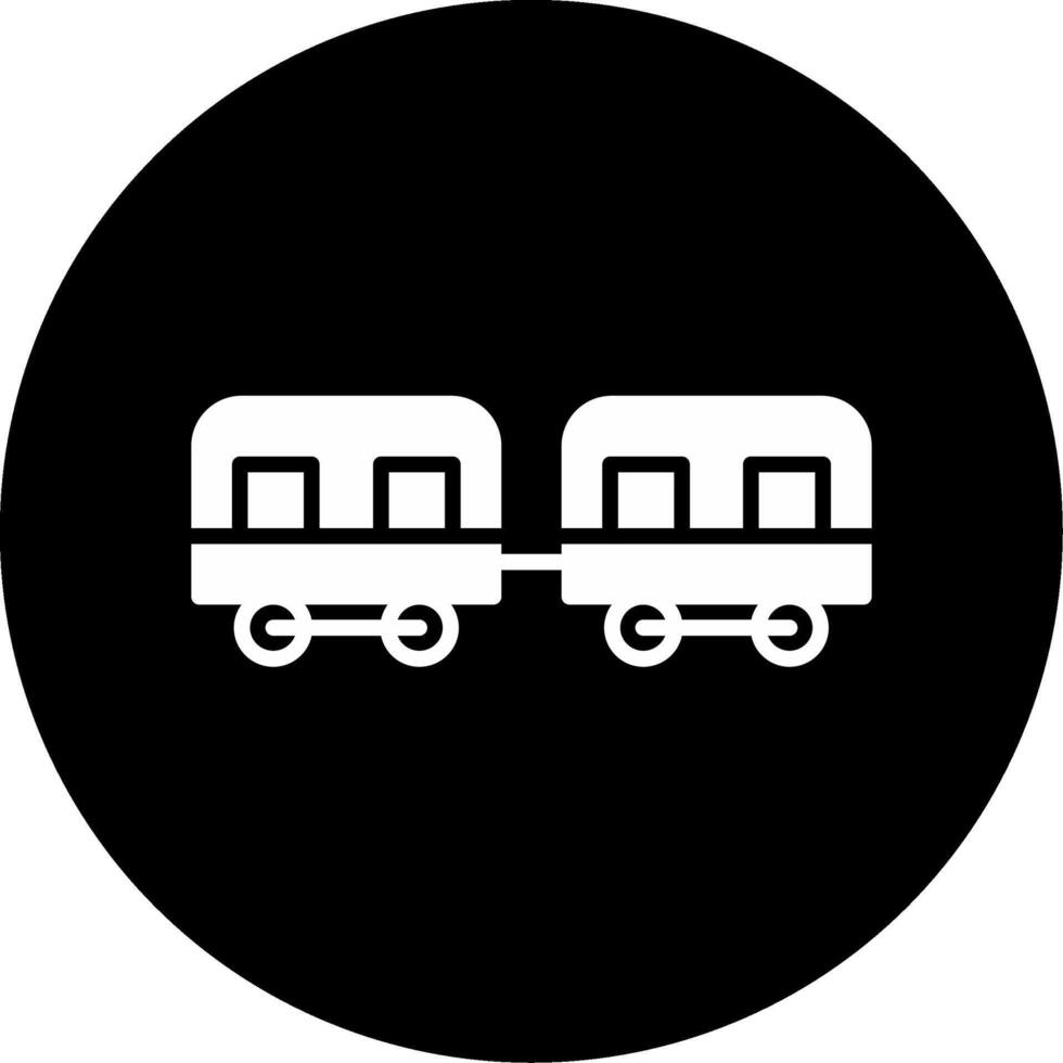 Modern Subway Carriage Interior Glyph Circle Inverted vector