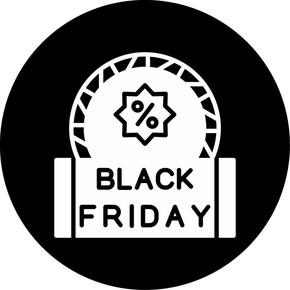 Black Friday Price Drop Glyph Circle Inverted vector