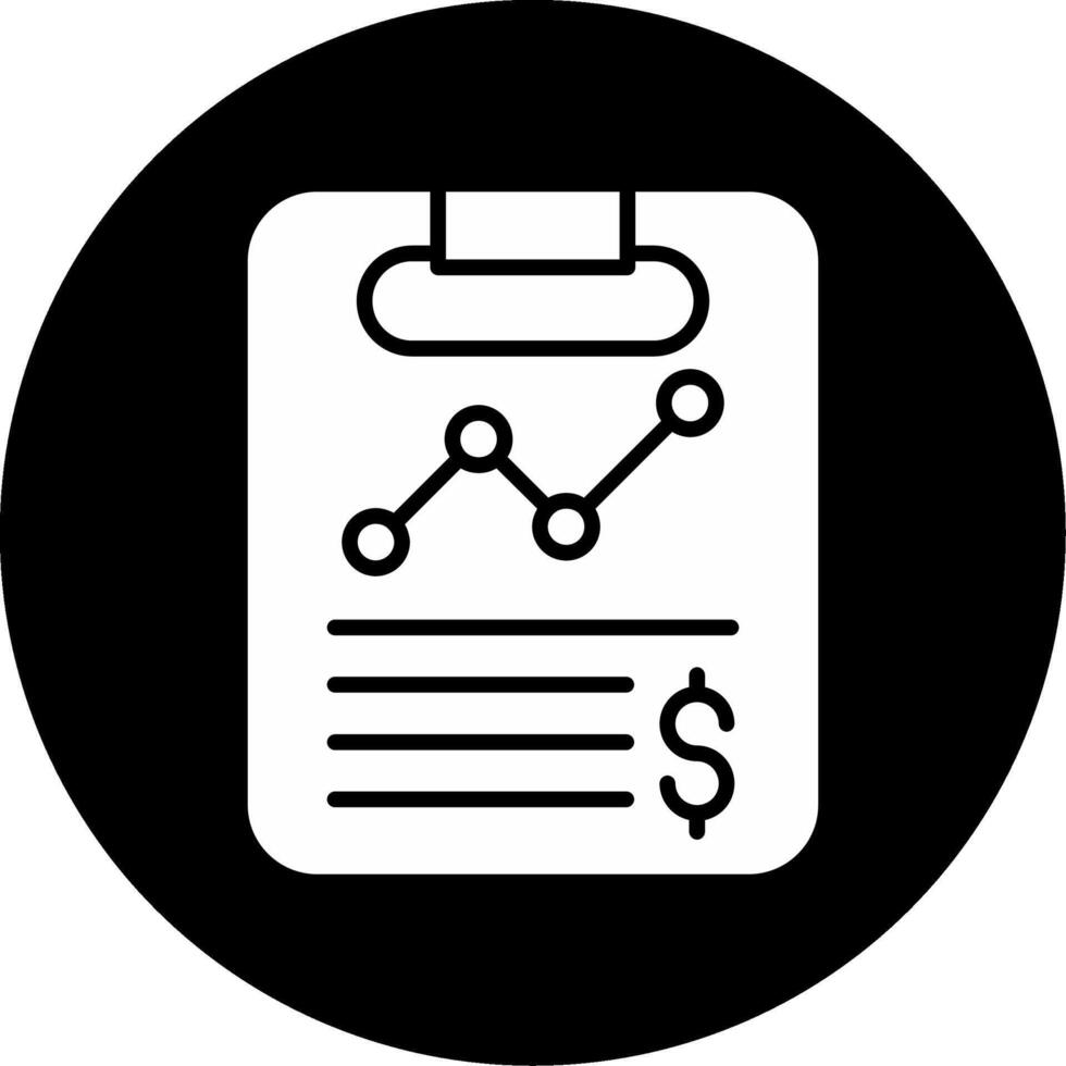 Credit Report Evaluation Form Glyph Circle Inverted vector