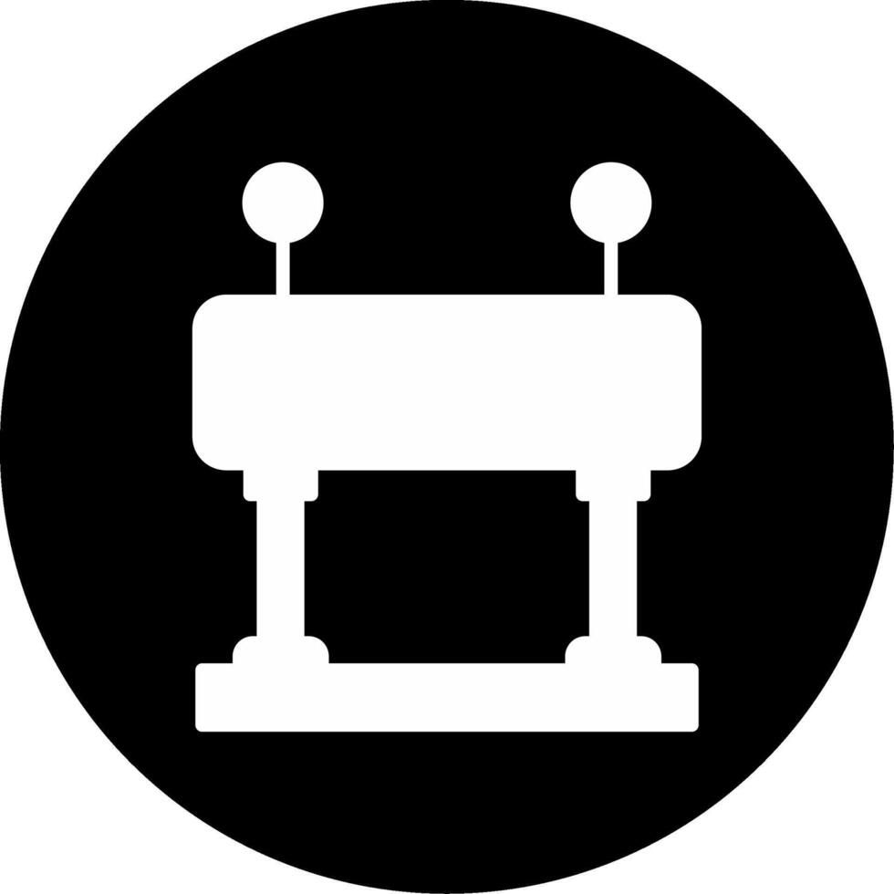 Highway Guardrail Barrier Glyph Circle Inverted vector