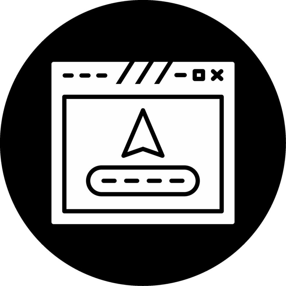 Clear Website Navigation Flow Glyph Circle Inverted vector