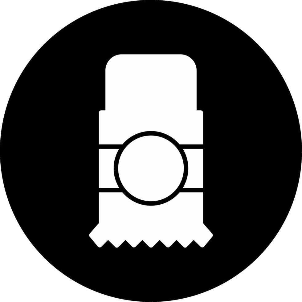 Light Snack Service Bar Glyph Circle Inverted vector