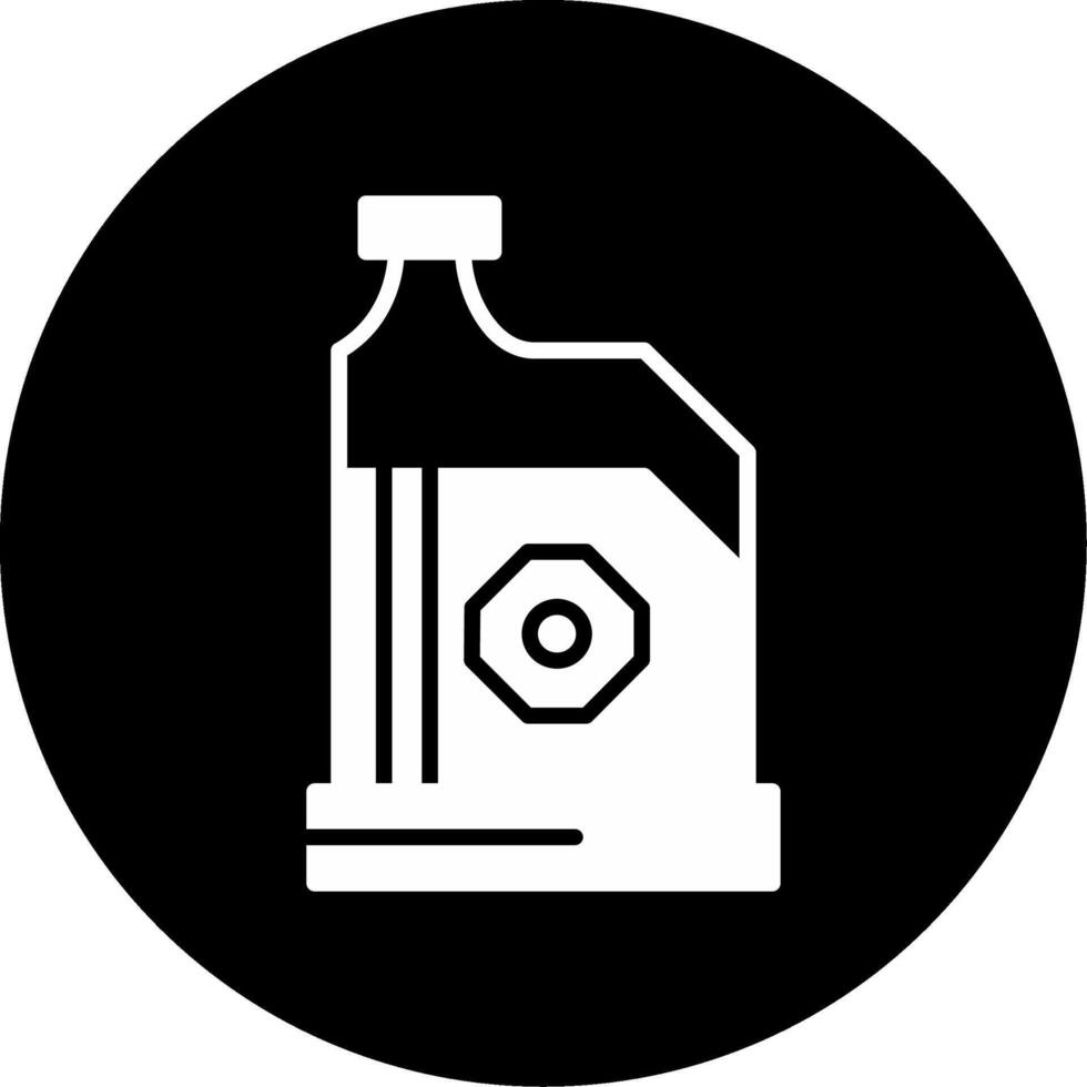 Hydraulic Brake Fluid Glyph Circle Inverted vector