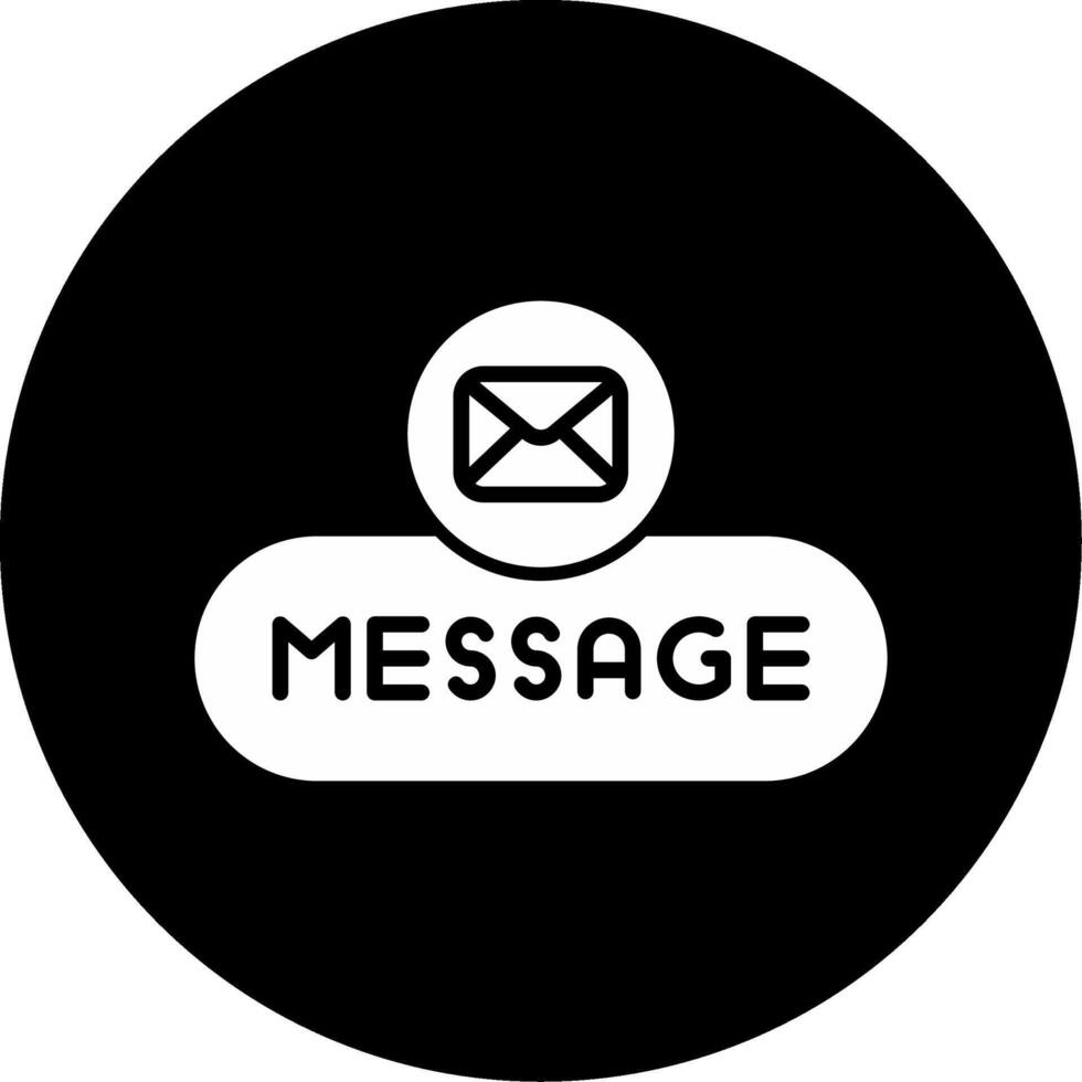 Message User Button Glyph Circle Inverted vector