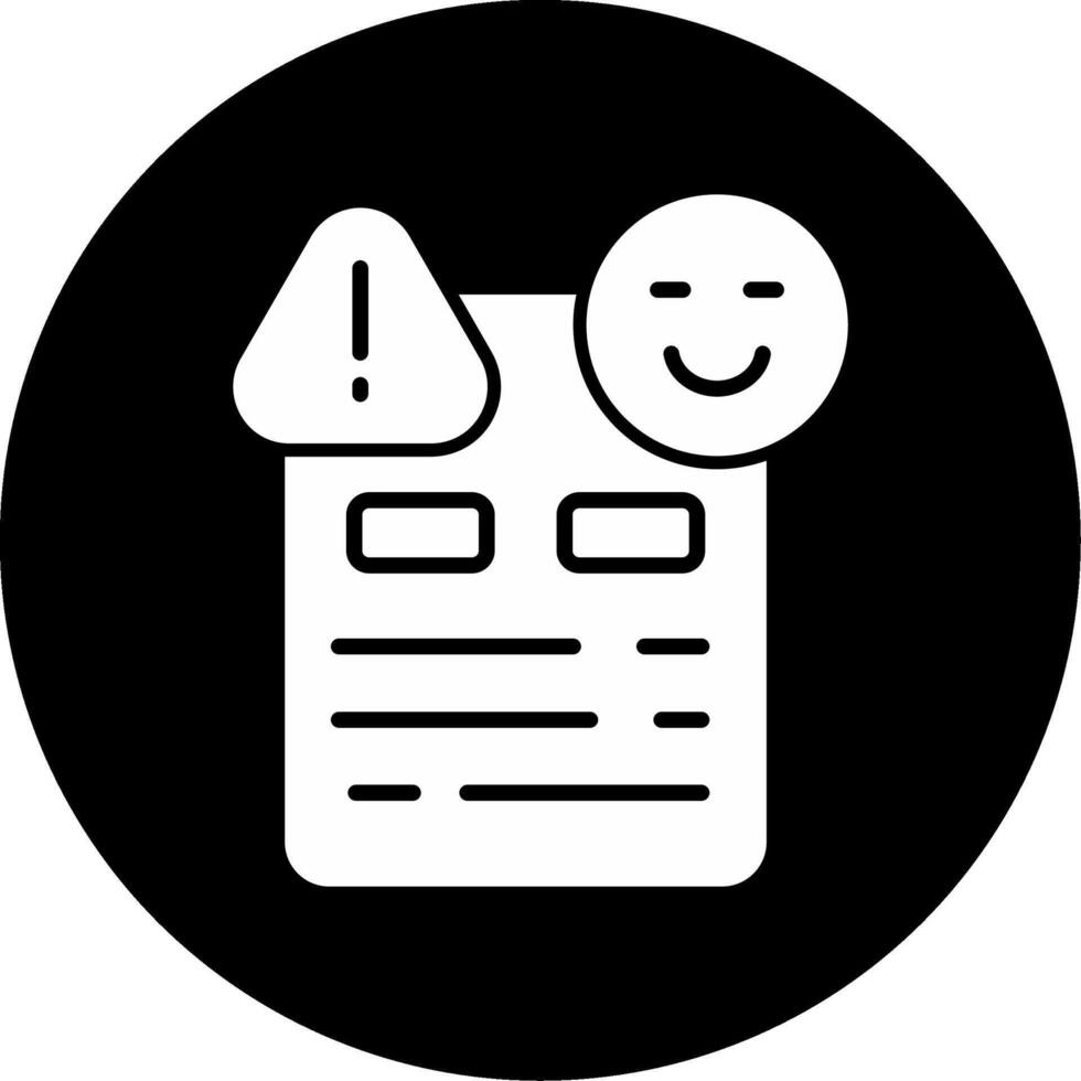 Syntax Error Detected Glyph Circle Inverted vector