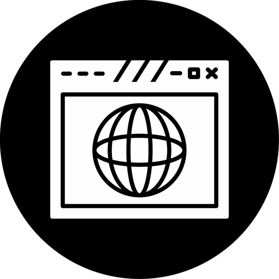 Compatible Cross Platform Browser Glyph Circle Inverted vector