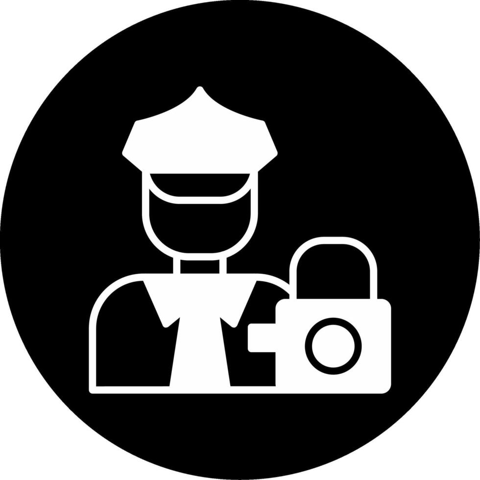 Financial Guarantor Document Glyph Circle Inverted vector