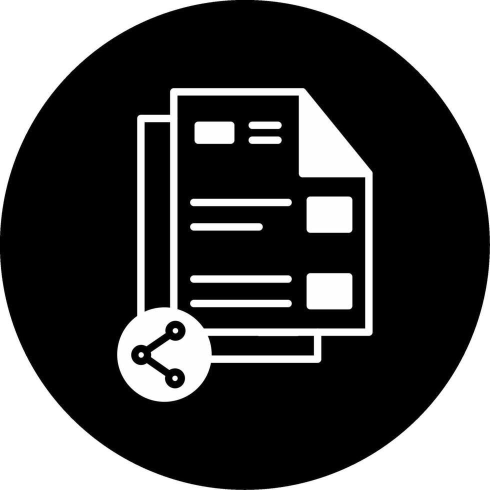 Easy File Sharing Option Glyph Circle Inverted vector