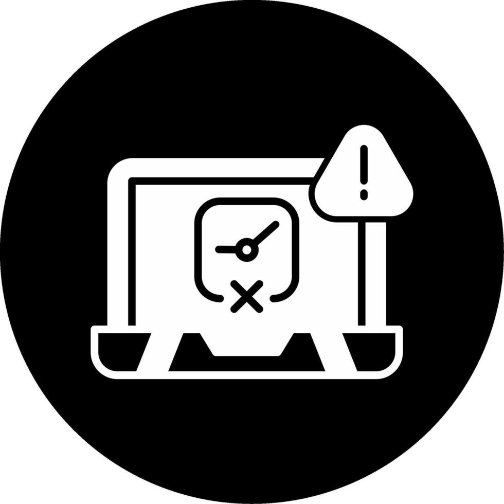 Runtime Error Occurred Glyph Circle Inverted vector