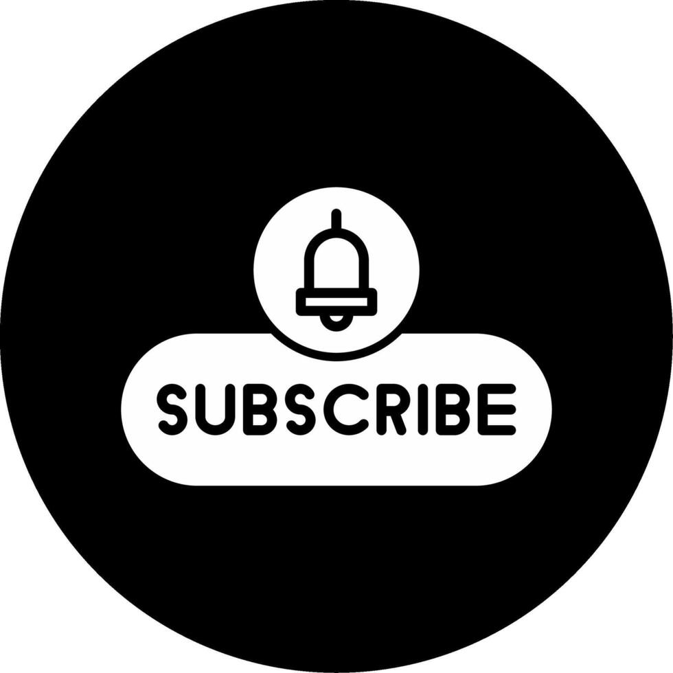 Subscribe Now Button Glyph Circle Inverted vector
