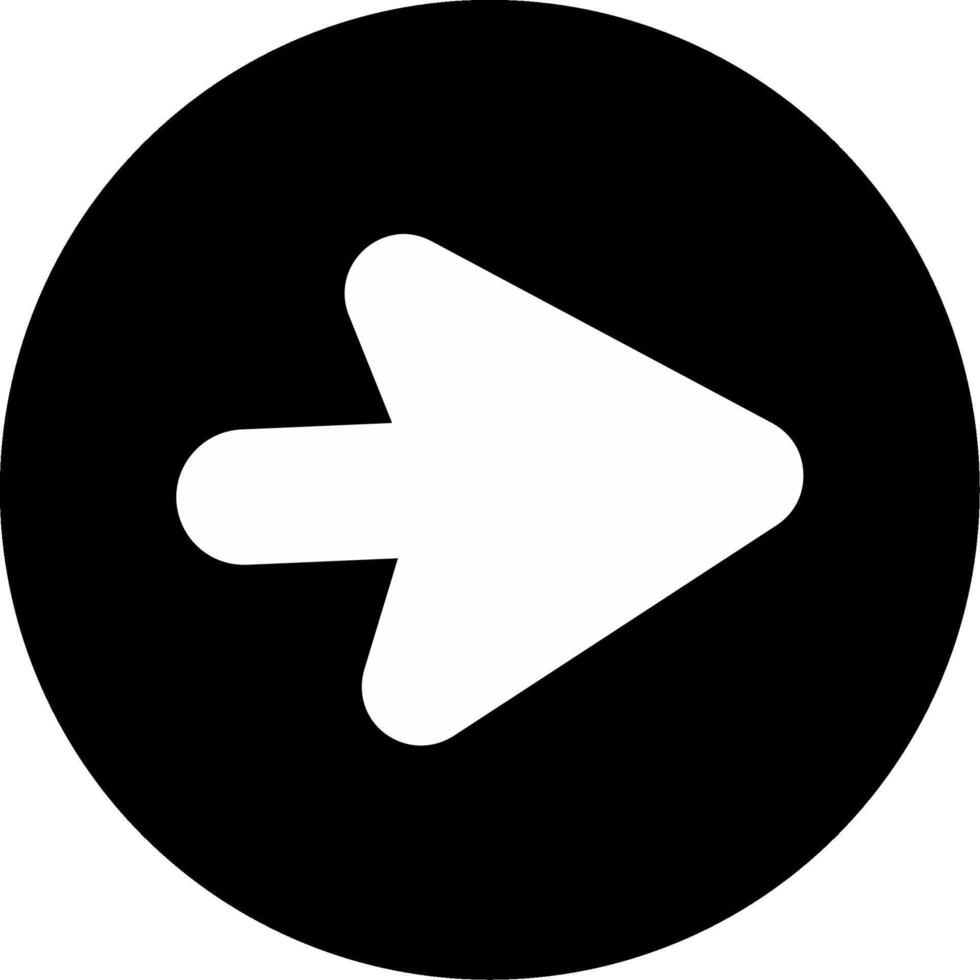 Go Forward Button Glyph Circle Inverted vector