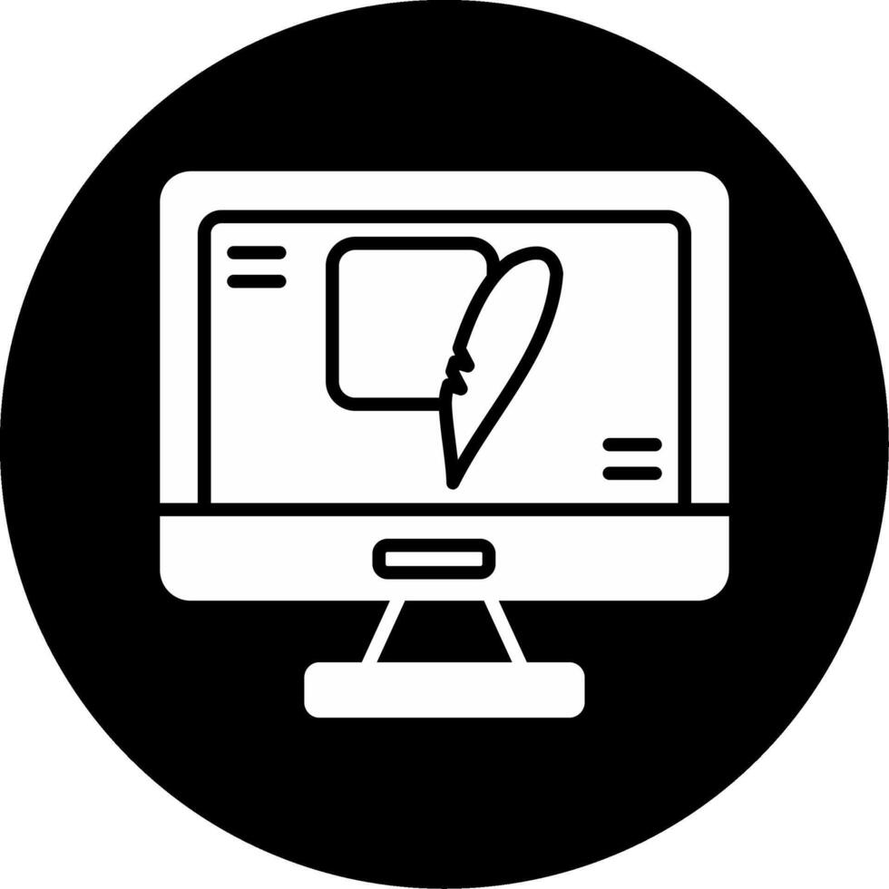 sqlite ligero db archivo glifo circulo invertido vector