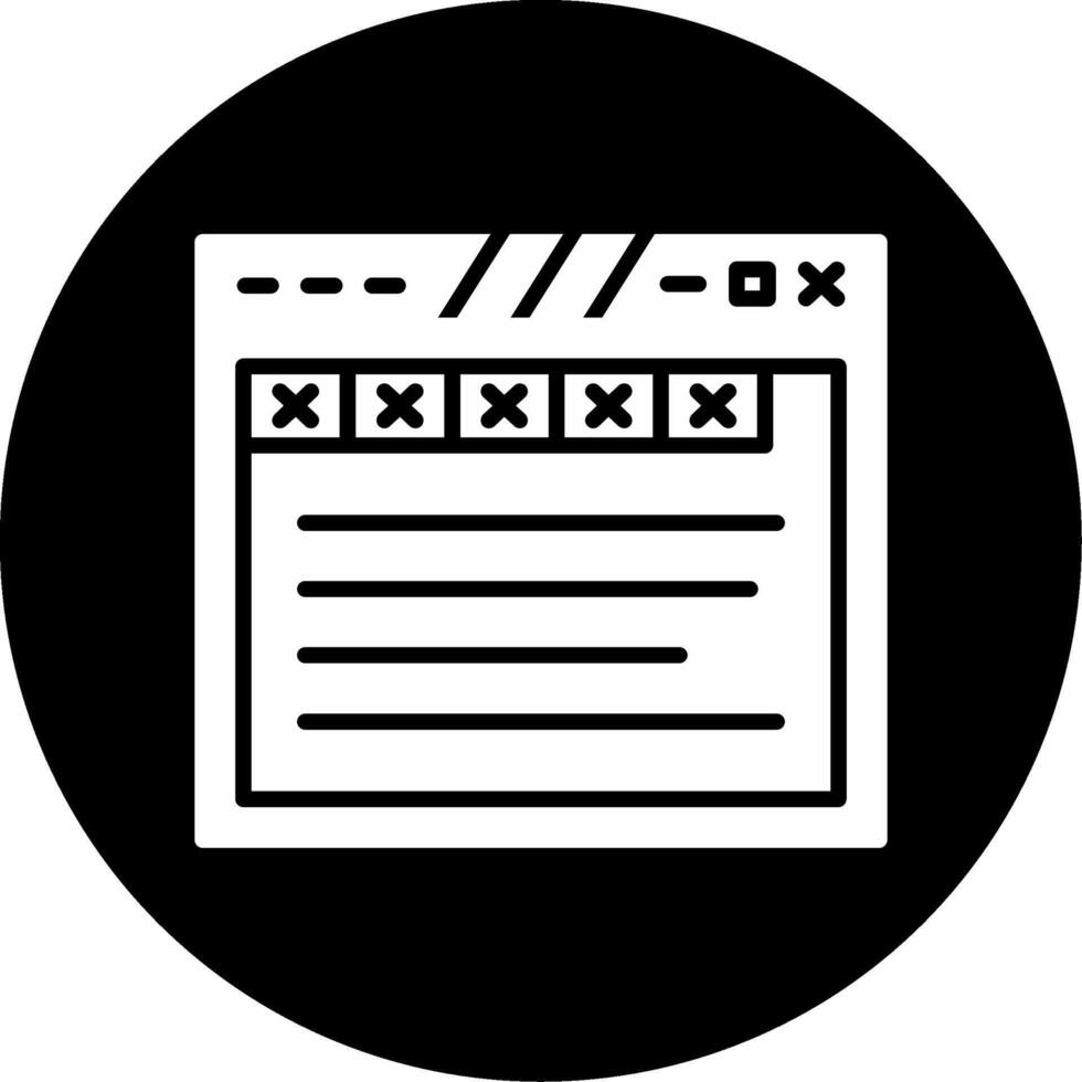 Organized Website Tabs Layout Glyph Circle Inverted vector